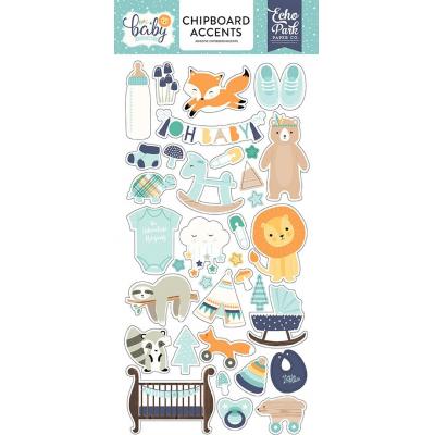 Echo Park Hello Baby Boy Sticker - Chipboard Accents